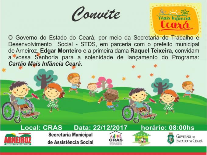 Cartão Mais Infância Ceará