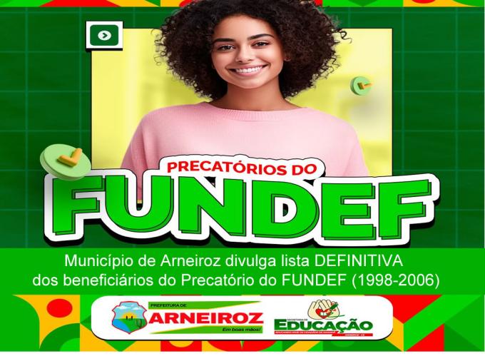 RELAÇÃO DEFINITIVA DOS BENEFICIÁRIOS DO PRECATÓRIOS