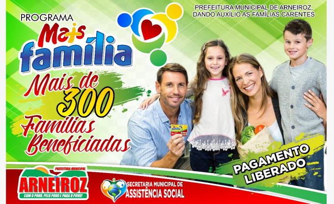  Hoje será o Pagamento do Programa mais família 